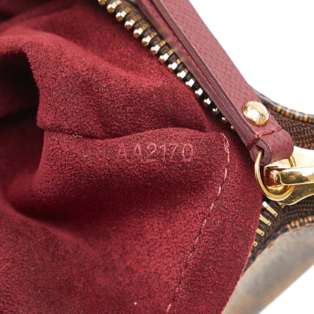LOUIS VUITTON Authentic Brown Leather Pochette Pouch - Picture 8 of 10